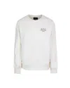 Apc A.p.c. Logo Embroidered Crewneck Sweatshirt In White