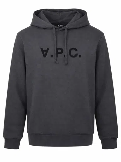 A.p.c. Sweatshirt With Logo In Black