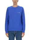 Apc A.p.c. Sweatshirt With Logo In Blue