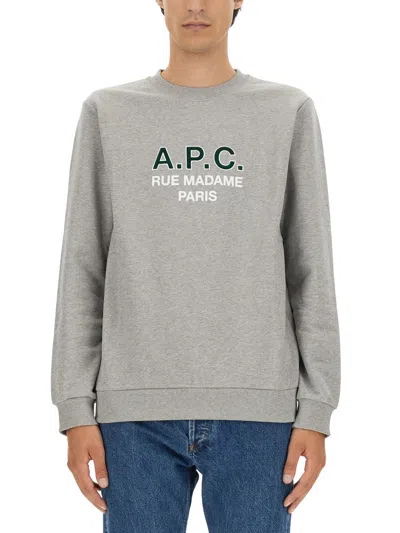 Apc A.p.c. Sweatshirt With Logo In Brown