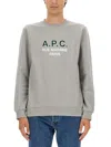 Apc Eliot Sweatshirt Mit Logo-print In Gray