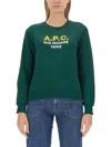 Apc A.p.c. Sweatshirt With Logo In Green
