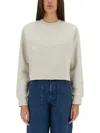 Apc A.p.c. Sweatshirt With Logo In Grey