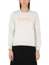 Apc A.p.c. Sweatshirt With Logo In Grey