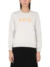 Apc A.p.c. Sweatshirt With Logo In Grey