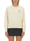 Apc A.p.c. Standard Rue Madame Cotton Sweatshirt In Powder