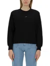 Apc Black Boxy Printed Micro Logo Sweatshirt In Black
