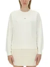 Apc A. P.c. Sweatshirt With Micro Logo Print In White