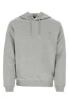 Apc Cotton Drawstring Hood Sweatshirt With Ribbed Cuffs