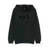 Apc Logo Hoodie In Black