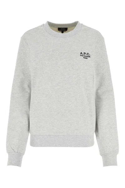 A.p.c. A. P.c. Standard Rue Madame Unisex Sweatshirt Womens Xl Light Grey In Gray