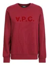 Apc A.p.c. Flocked Logo Crewneck Sweatshirt In Red