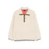 A.p.c. High Stand Collar Pullover Fleece In Neutral
