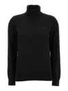 Apc Logo-embroidered Wool Jumper In Black