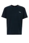 Apc A.p.c. A.p.c. Blue T-shirt With Embroidered Logo In Black