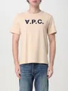 Apc T-shirt A.p.c. Men Color Beige In Beige