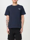 Apc A.p.c. Standard Rue Madame Cotton Crew-neck T-shirt In Blue