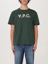 Apc Crewneck T-shirt Regular Fit Short Sleeves In Green