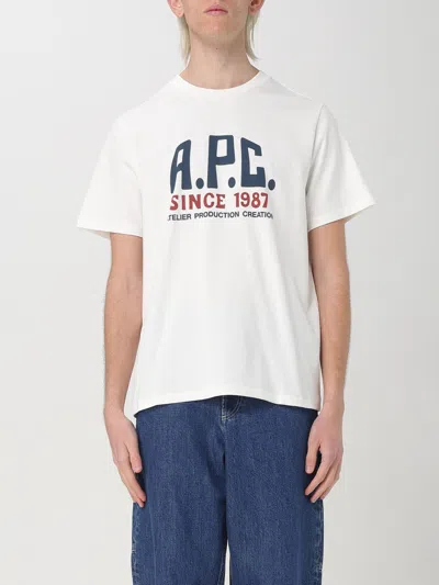 APC T-SHIRT A. P.C. MEN COLOR WHITE,424014001