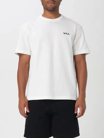 APC T-SHIRT A. P.C. MEN COLOR WHITE,H11157001