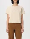 Apc 'annie' Beige T-shirt With Logo Print On The Front In Beige