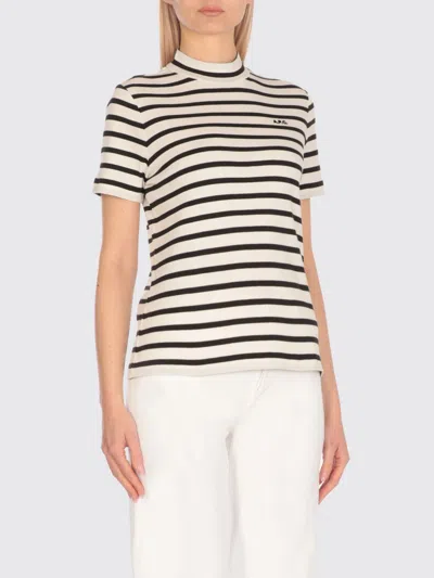 Apc T-shirt A. P.c. Woman Color Beige In Neutral