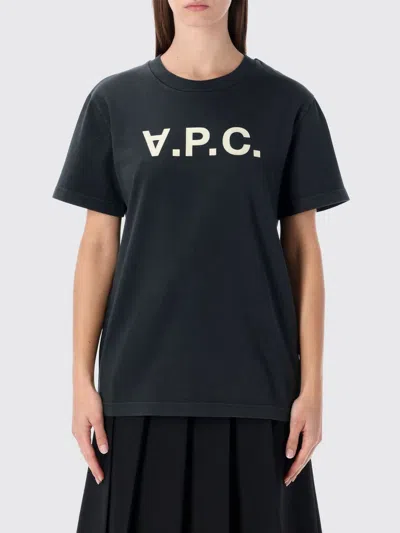 APC T-SHIRT A. P.C. WOMAN COLOR BLACK,H81091002