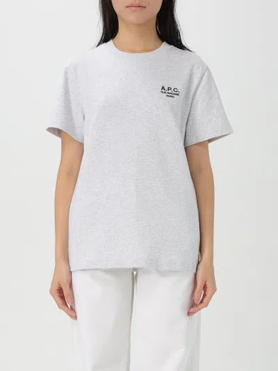 APC T-SHIRT A. P.C. WOMAN COLOR GREY,G46955020