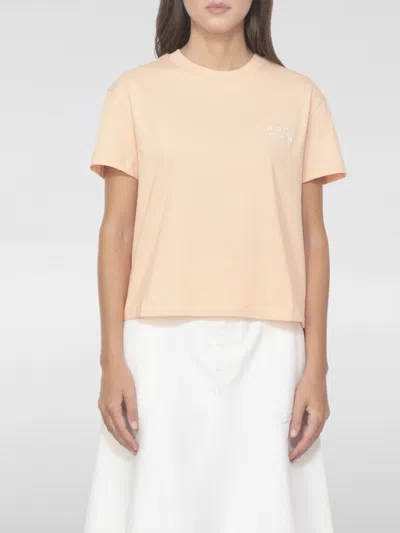 APC T-SHIRT A. P.C. WOMAN COLOR PINK,H33545010