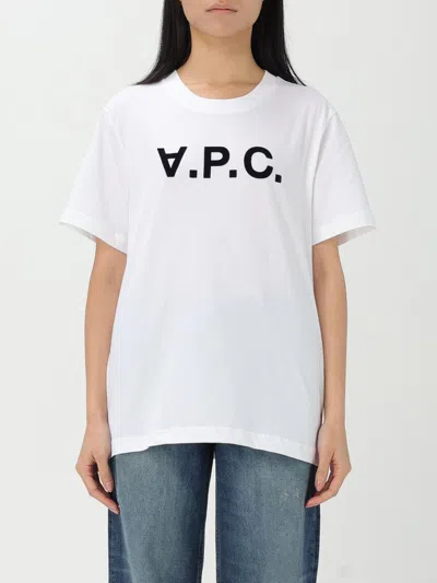 APC T-SHIRT A. P.C. WOMAN COLOR WHITE,424028001
