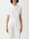 Apc A.p.c. Women White Piquet Oceane Polo Shirt In White