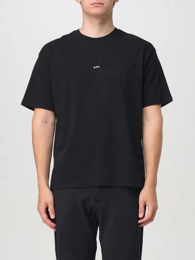 APC T-SHIRT A. P.C. MEN COLOR BLACK,F81206002