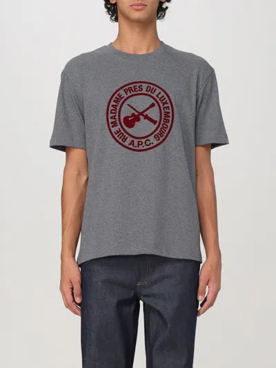 Apc Gray Boxy Guitare Poignard T-shirt In Grau