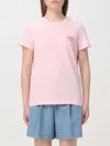 Apc Logo-embroidered Cotton T-shirt In Pink