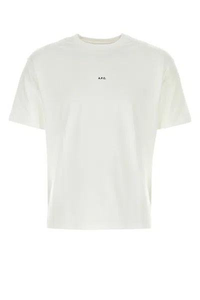 Apc T-shirt Boxy Micro Logo-m Nd A.p.c. Male In White