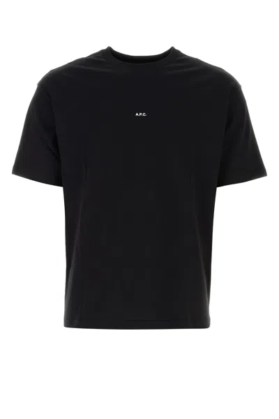 Apc T-shirt Boxy Micro Logo-m Nd A.p.c. Male In Black