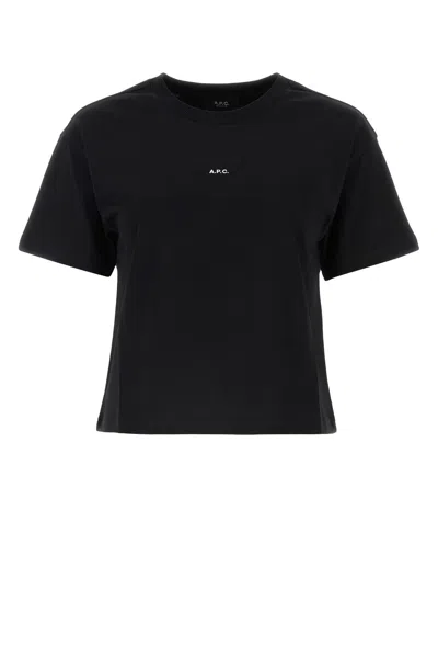 Apc T-shirt Boxy Micro Logo-s Nd A.p.c. Female In Black