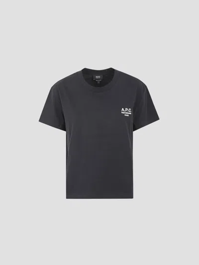 Apc A.p.c. T-shirt Boxy Rue Madame In Black