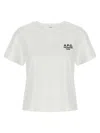 Apc A.p.c. Logo Embroidered Crewneck T-shirt In White