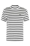 Apc A.p.c. Caroll Cotton Crew-neck T-shirt In Tat Ecru Black