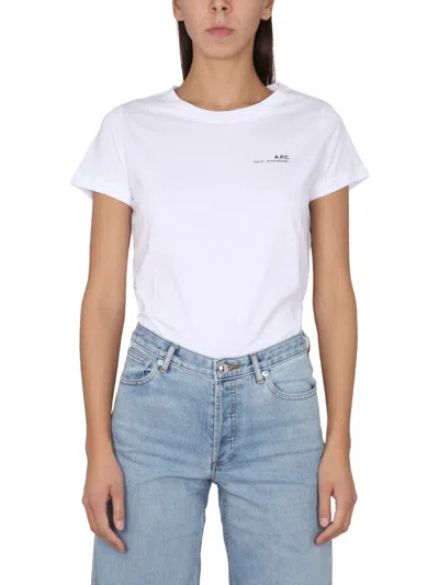Apc T-shirt A.p.c. Damen Farbe Weiss In White