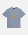Apc A. P.c. Davy Logo Graphic Tee In Blue