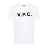 Apc A.p.c. T-shirt Standard Grand Vpc Gots In White/dark Navy