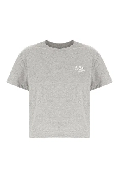 APC MELANGE GREY COTTON T-SHIRT