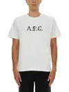 Apc Regular Fit Short Sleeve Crew Neck T-shirt In Red