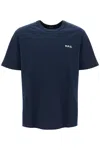 Apc T-shirt In Cotone Biologico Blu Scuro Con Logo Ricamato