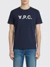 A.p.c. A. P.c. T-shirt Men Color Blue In Animal Print