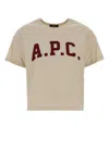 Apc A.p.c. Sand Cotton Margaret T-shirt In Animal Print