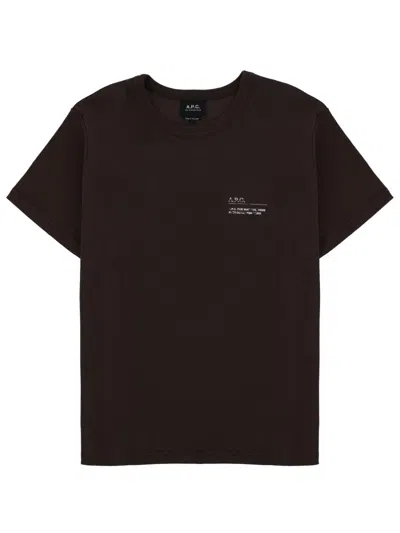 A.p.c. Niclas Crew Neck Short Sleeve T-shirt In Black