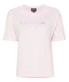 Apc Cotton Crew-neck T-shirt With Front Print In Pink